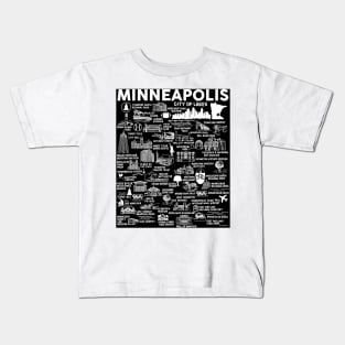 Minneapolis Map Kids T-Shirt